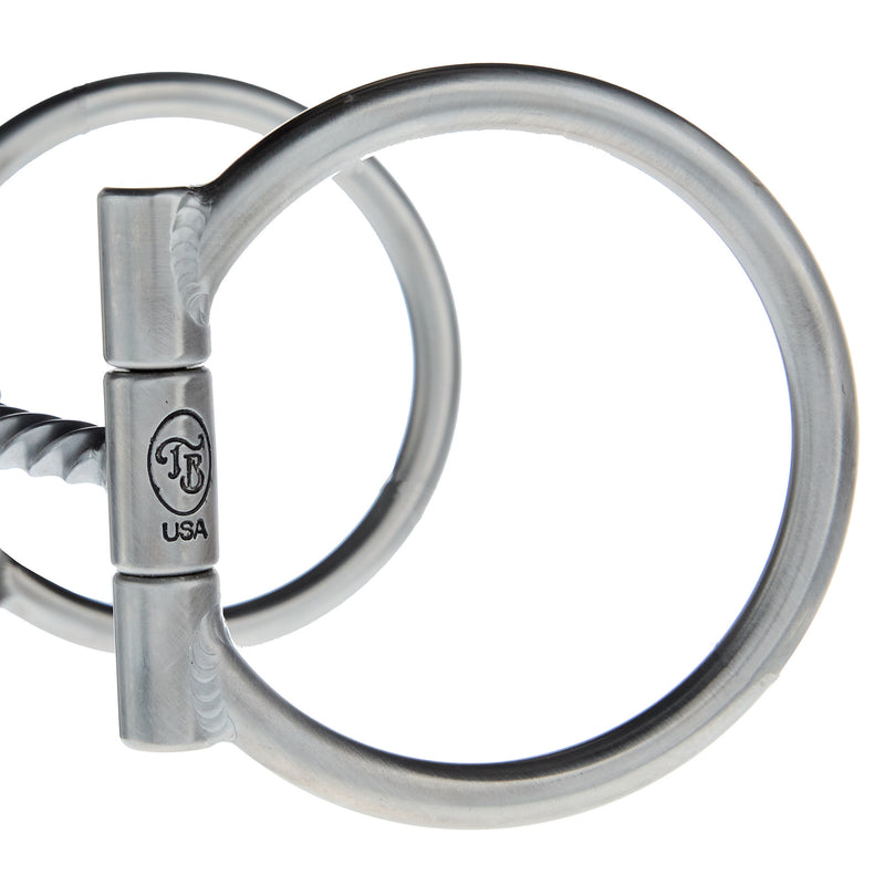 Tom Balding Bits Baseline Twisted Witch 1/4in. Square D Ring Snaffle Bit