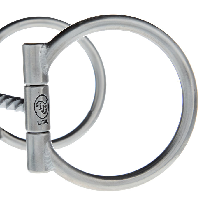 Tom Balding Bits Baseline Twisted Witch 1/4in. Square D Ring Snaffle Bit