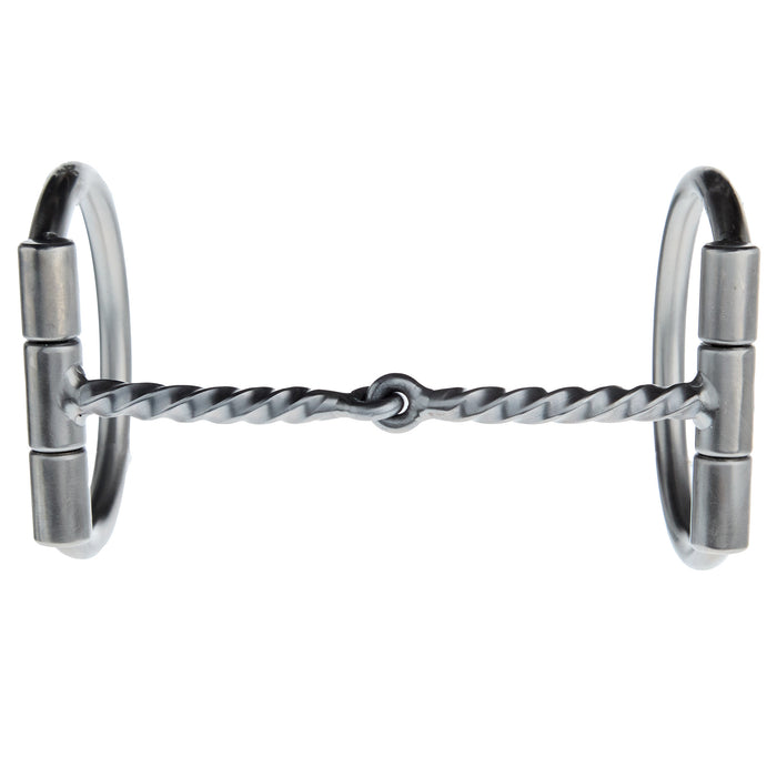 Tom Balding Bits Baseline Twisted Witch 1/4in. Square D Ring Snaffle Bit
