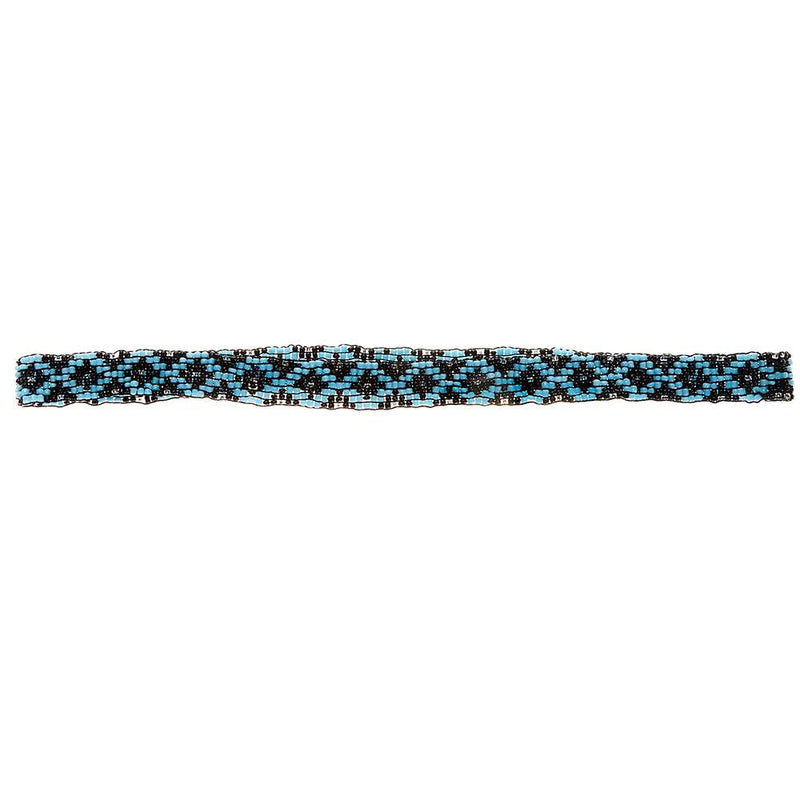 Austin Accent Inc. 5/8in. Blue Black Beaded Stretch Hat Band