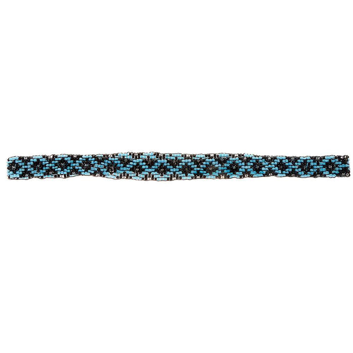 Austin Accent Inc. 5/8in. Blue/Black Beaded Stretch Hat Band