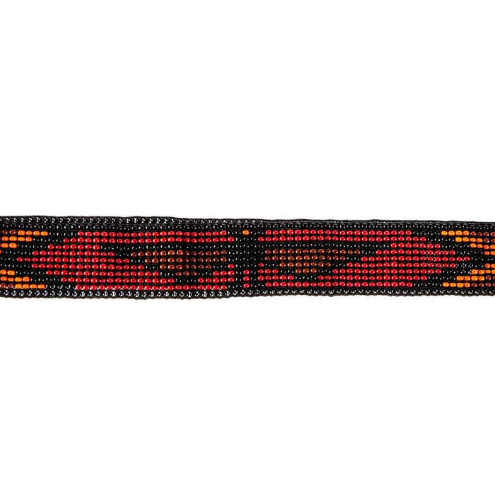 Austin Accent Inc. 7/8in. Beaded Stretch Eagle Black and Red Hat Band