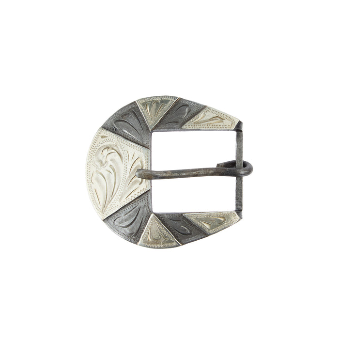 Cowperson Tack Blue Iron Silver Bar 1in Buckle and Keeper