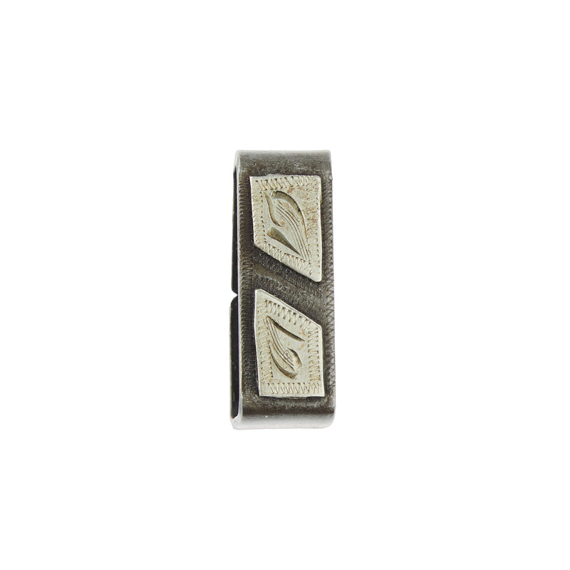 Cowperson Tack Blue Iron Silver Bar 1in Buckle and Keeper