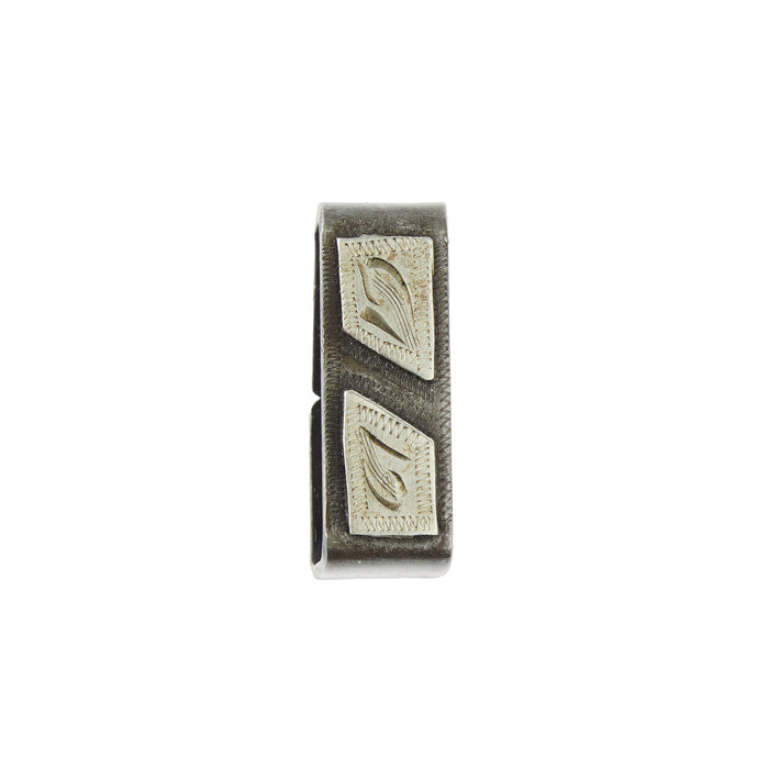 Cowperson Tack Blue Iron Silver Bar 1in Buckle and Keeper