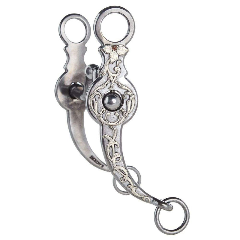 Brandon Anthony Bit & Spur Co. Silver Engraved Square Hinge Port Shank Bit
