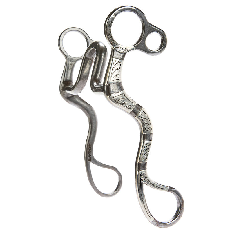 Brandon Anthony Bit & Spur Co. Silver Solid Square Port Cavalry Shank Bit