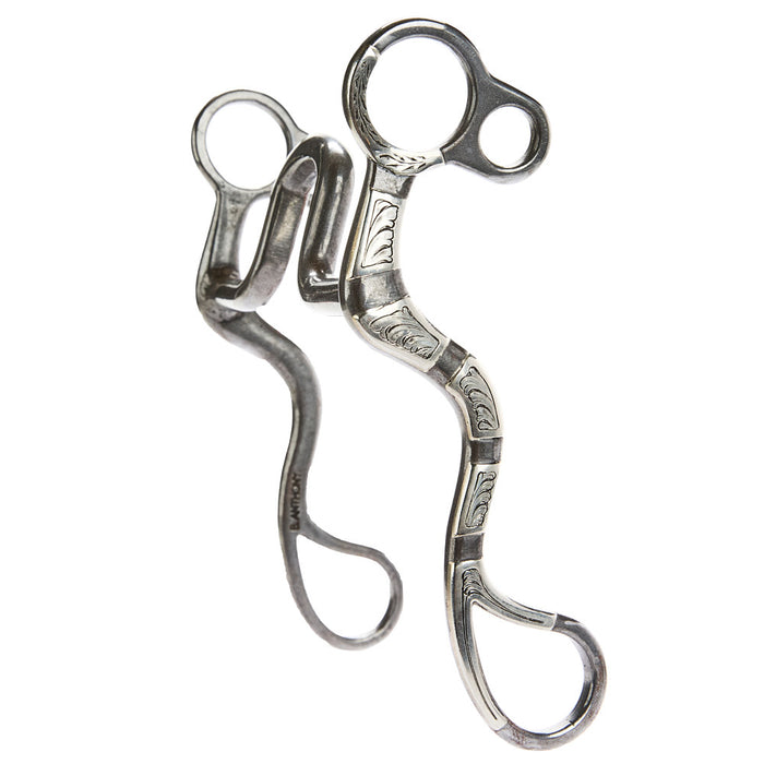 Brandon Anthony Bit & Spur Co. Silver Solid Square Port Cavalry Shank Bit