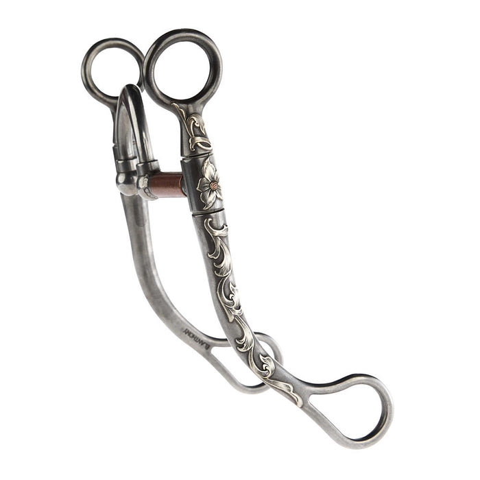 Brandon Anthony Bit & Spur Co. Silver rection Port Round Shank Bit