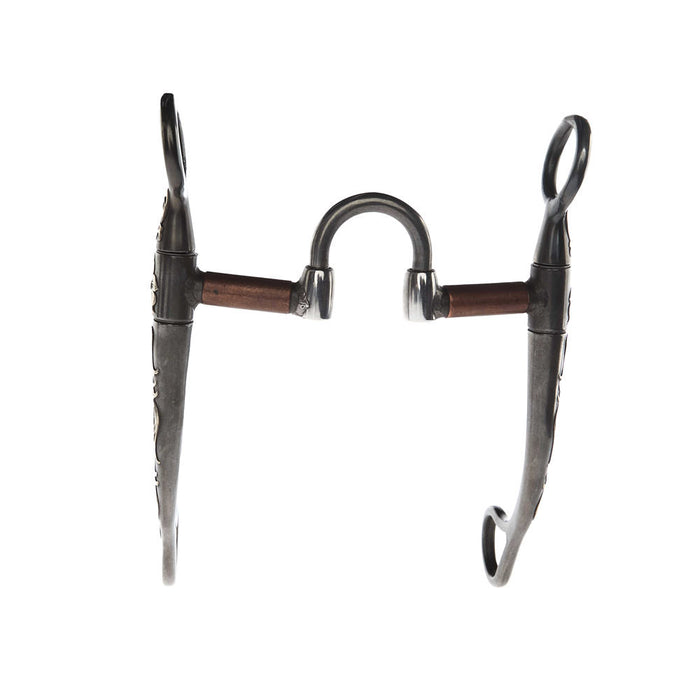 Brandon Anthony Bit & Spur Co. Silver Medium rection Port Round Shank Bit
