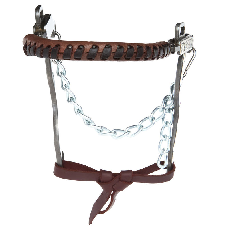 Brandon Anthony Bit & Spur Co. Engraved Silver Bar Short Shank Hackamore