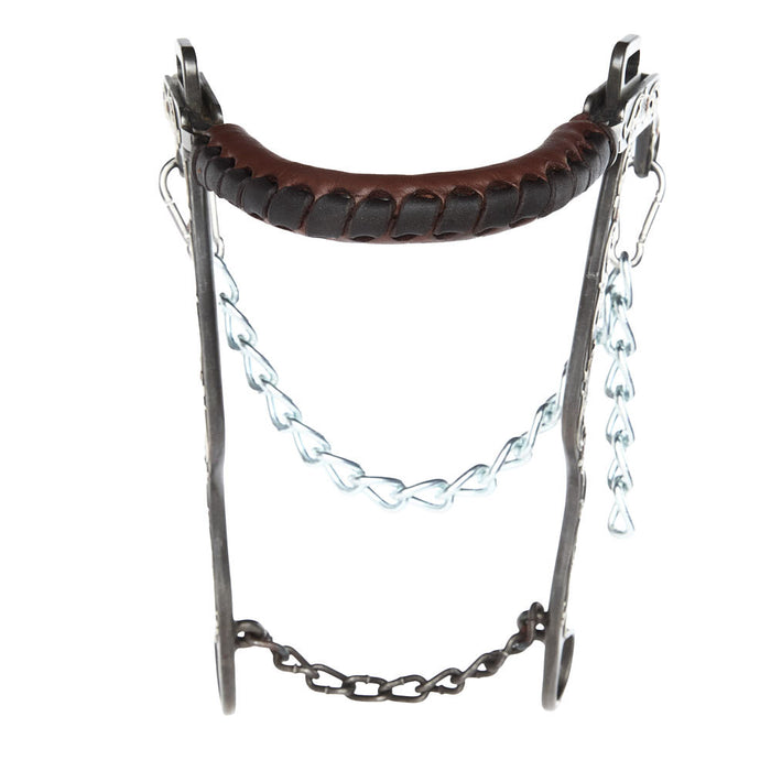 Brandon Anthony Bit & Spur Co. Engraved Silver Floral Long Shank Hackamore