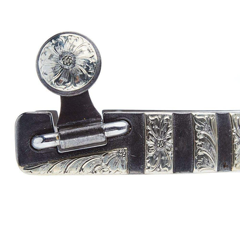 Brandon Anthony Bit & Spur Co. 7/8 Inch Silver Bar Men's Spurs with Chap Guard