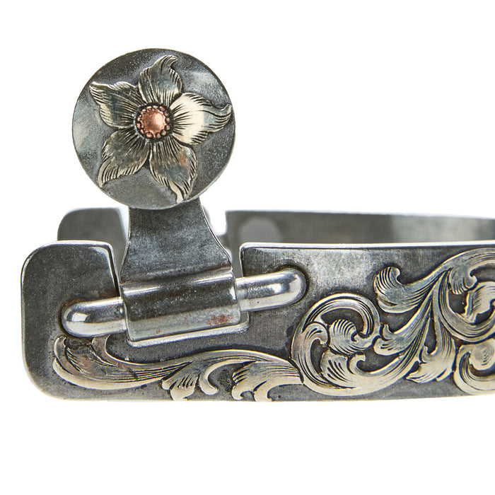 Brandon Anthony Bit & Spur Co. 7/8in Silver Mounted with 8pt Rowel Spu