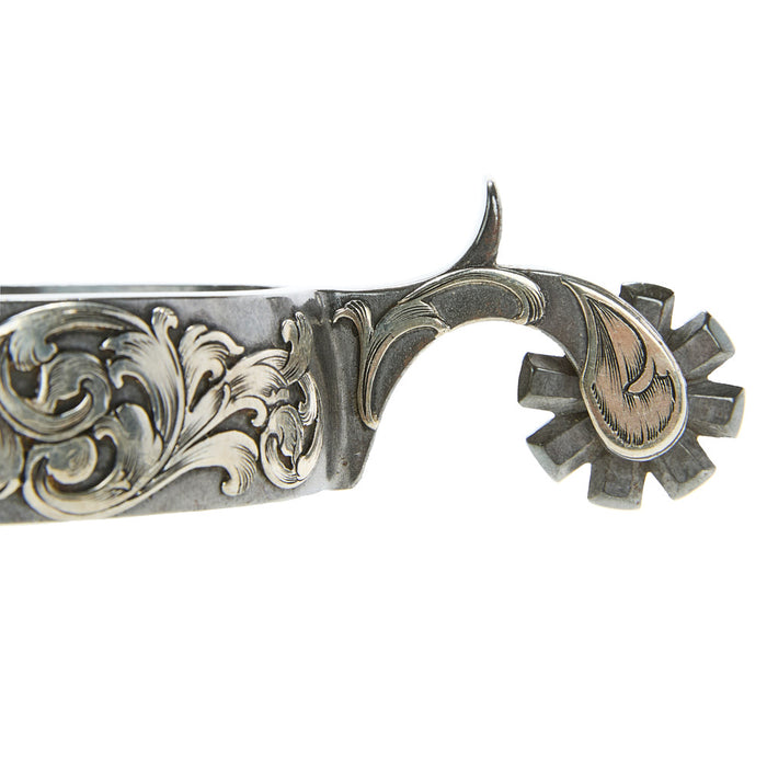 Brandon Anthony Bit & Spur Co. 7/8in Silver Mounted with 8pt Rowel Spurs
