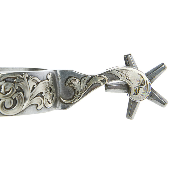 Brandon Anthony Bit & Spur Co. 7/8in Silver Mounted with 5pt Rowel Spu