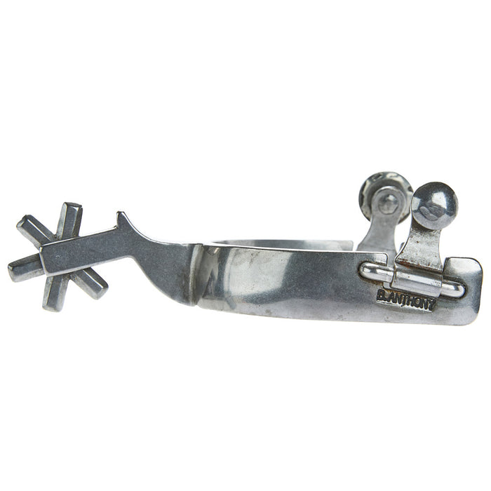 Brandon Anthony 7/8in Silver Bar Mounted with 6pt Rowel Spurs