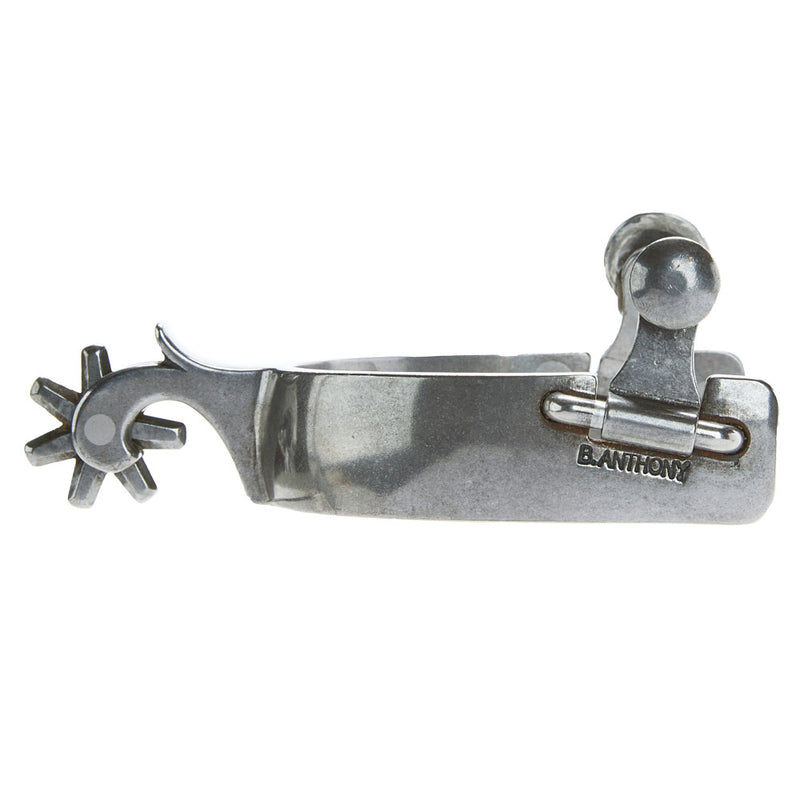 Brandon Anthony Bit & Spur Co. 1in Silver Floral Mounted with 7pt Rowel Spurs