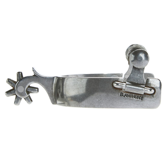 Brandon Anthony Bit & Spur Co. 1in Silver Floral Mounted with 7pt Rowel Spurs