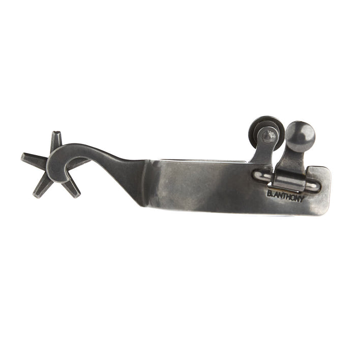 Brandon Anthony Bit & Spur Co. 1in Silver Floral Engraved Spurs