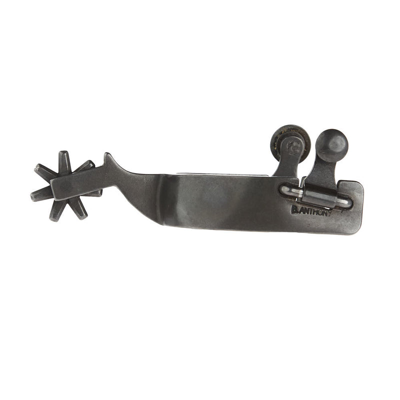 Brandon Anthony Bit & Spur Co. 1in Silver Floral Western Spurs