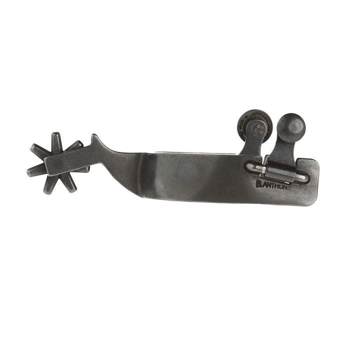Brandon Anthony Bit & Spur Co. 1in Silver Floral Western Spurs