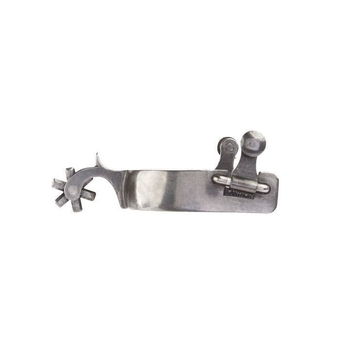 Brandon Anthony 1in Silver Scroll 6pt Rowel Roper Spurs