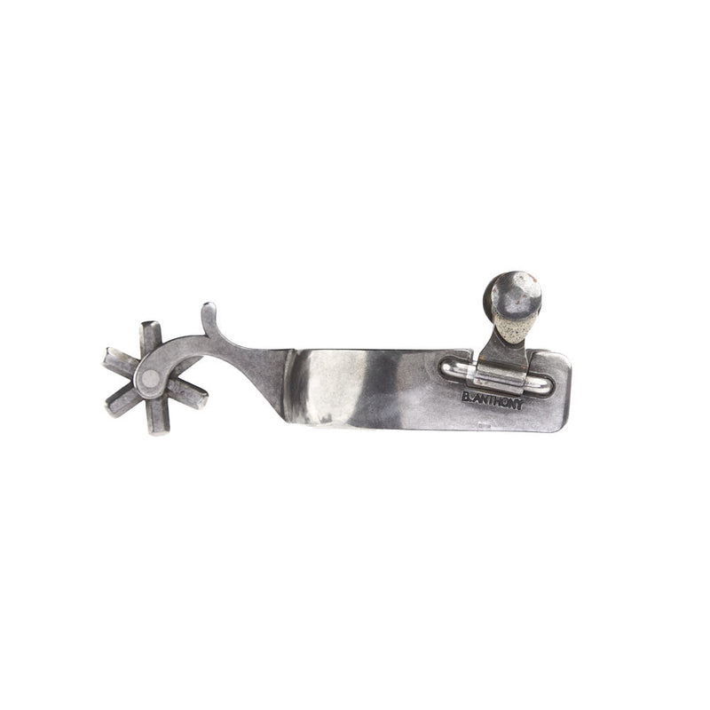 Brandon Anthony Bit & Spur Co. 1in Silver Scroll 6pt Rowel Spurs
