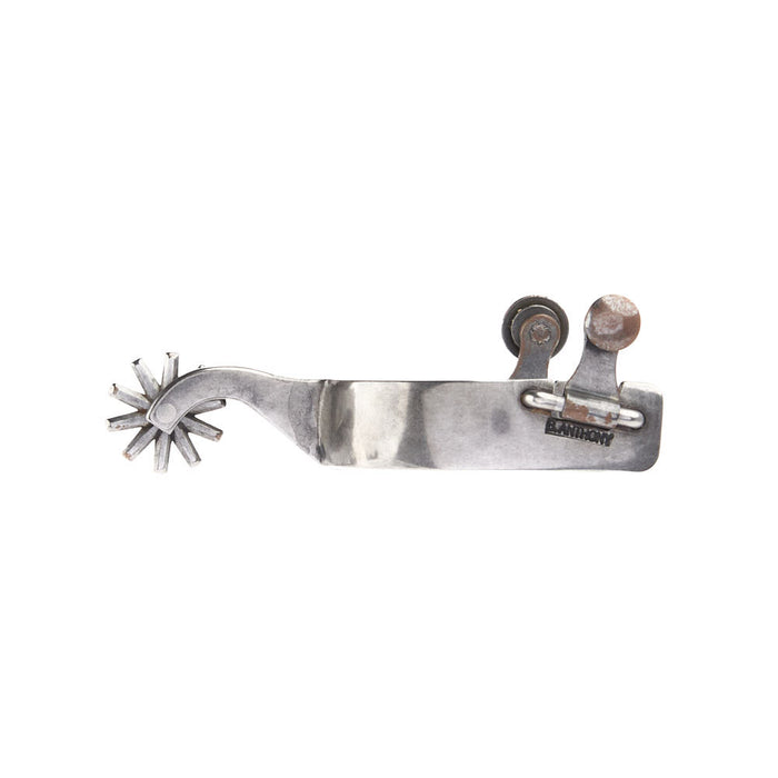 Brandon Anthony 1in Silver Bar 10pt Rowel Spurs