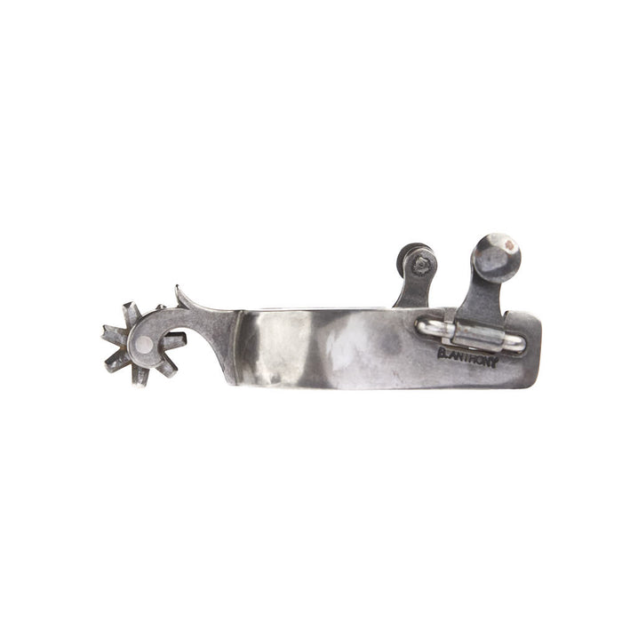 Brandon Anthony 1in Mounted Floral 7pt Rowel Roping Spurs
