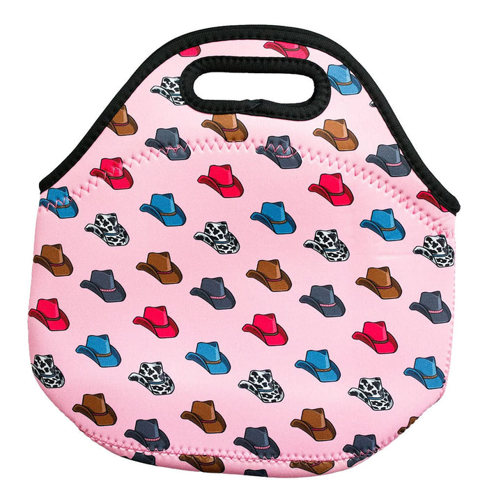 The Front Porch Label Pink Cowboy Hat Lunch Tote