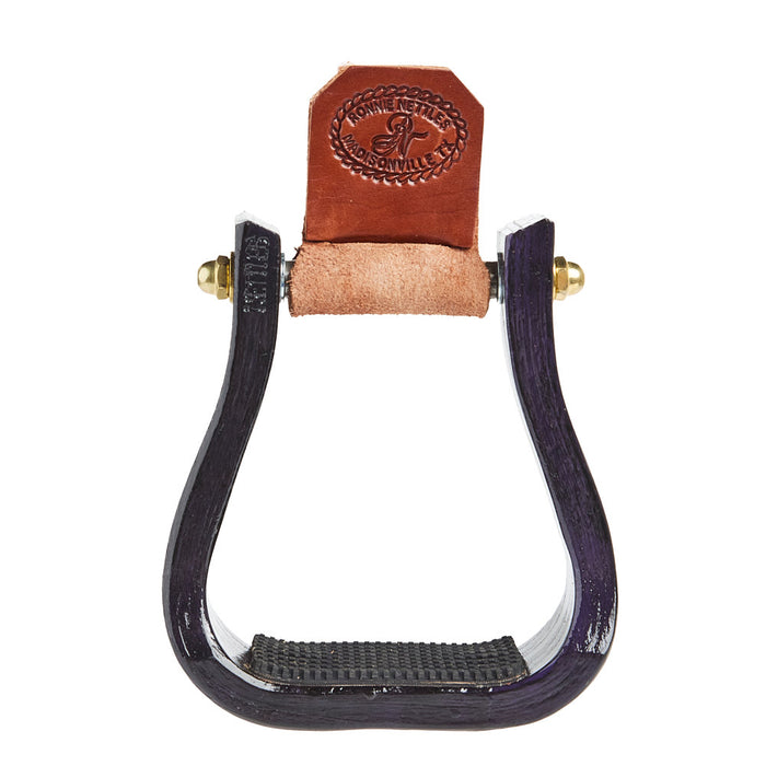 Nettles Country 2in Purple Over Black Barrel Racing Stirrup