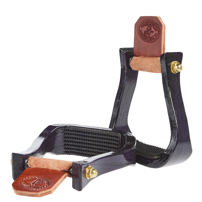 Nettles Country 2in Purple Over Black Barrel Racing Stirrup