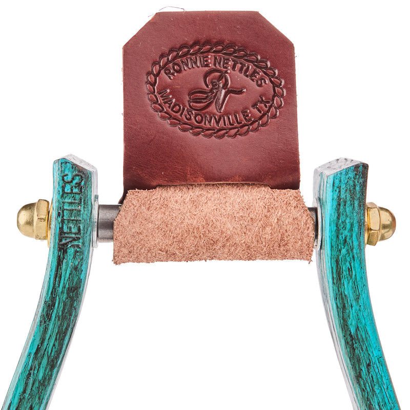 Nettles Country 2in. Turquoise Over Black Barrel Racing Stirrup