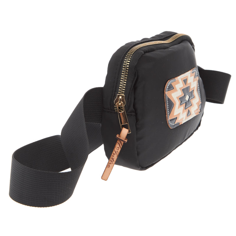 Mcintire Saddlery Black and White Aztec Belt Bag