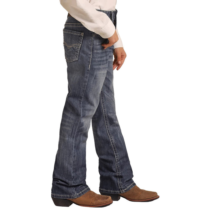 Rock N Roll Cowboy Boy's Dark Vintage Jeans