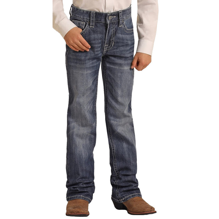 Rock N Roll Cowboy Boy's Dark Vintage Jeans