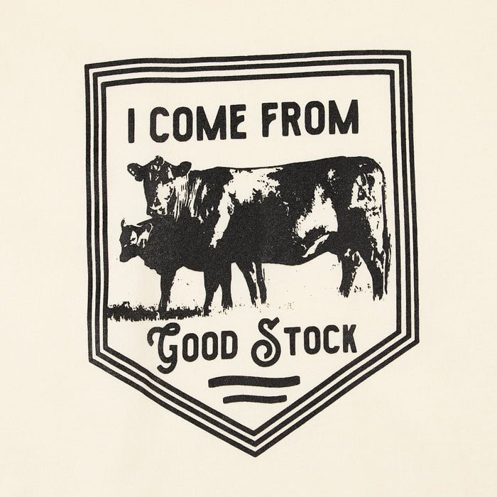 Buckin Baby Boy's I Come From Good Stock Natural Tee Shirt
