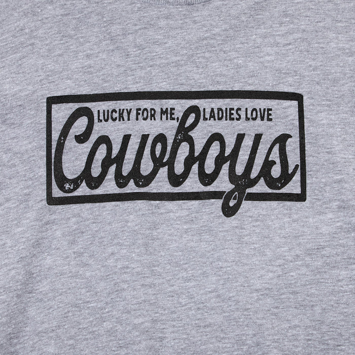 Buckin Baby Boy's Lucky For Me Ladies Love Cowboys Tee Shirt