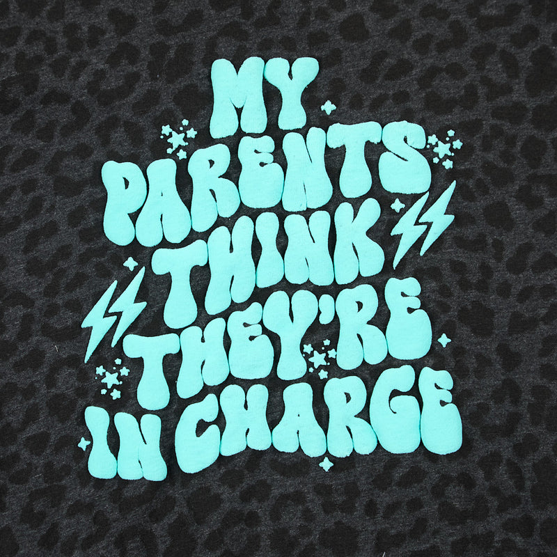 Buckin Baby Girl's My Parents Think They Are in Charge Tee Shirt