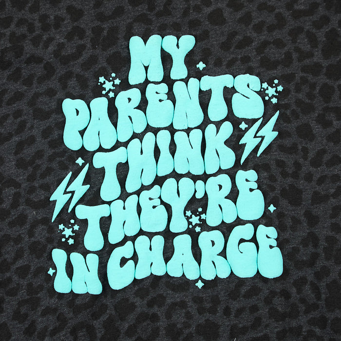 Buckin Baby Girl's My Parents Think They Are in Charge Tee Shirt