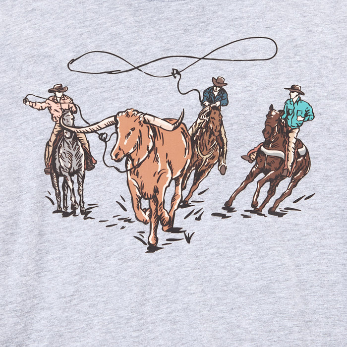 Buckin Baby Boy's Team Roping Grey Tee Shirt