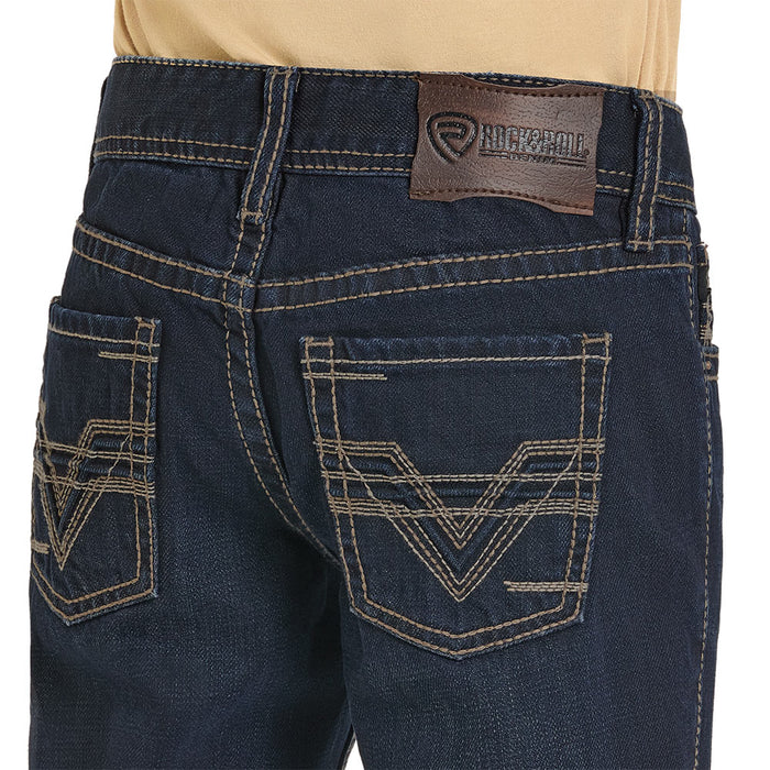 Rock & Roll Denim Boy's Raised Embroidered Pocket Jean