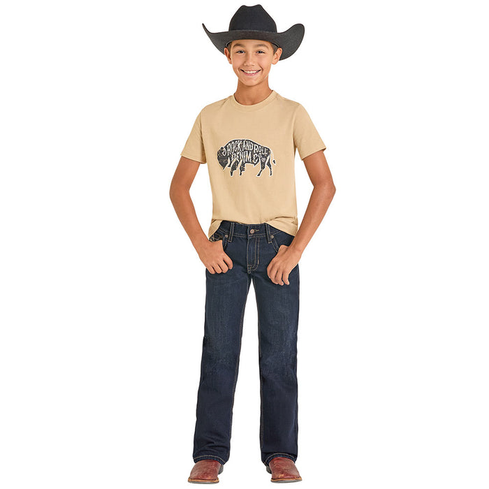 Rock & Roll Denim Boy's Raised Embroidered Pocket Jean