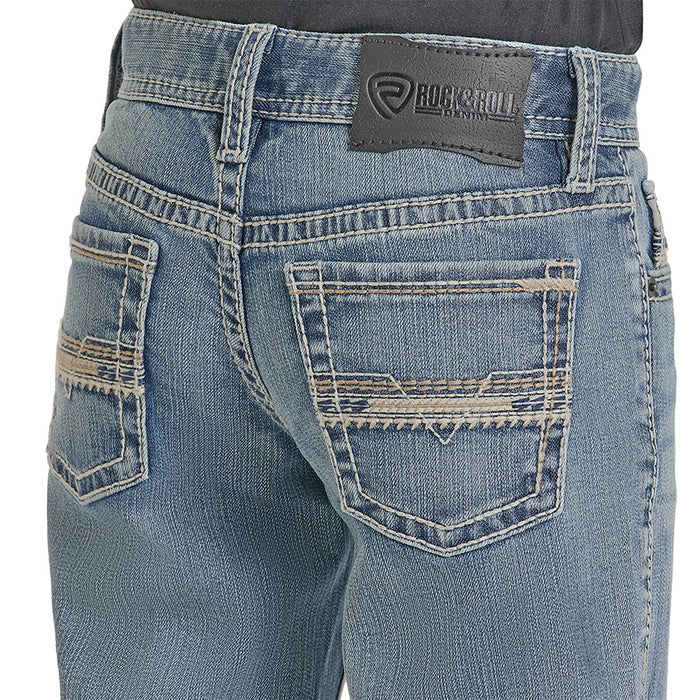 Rock & Roll Denim Boy's Feather Stitch Pocket Jean