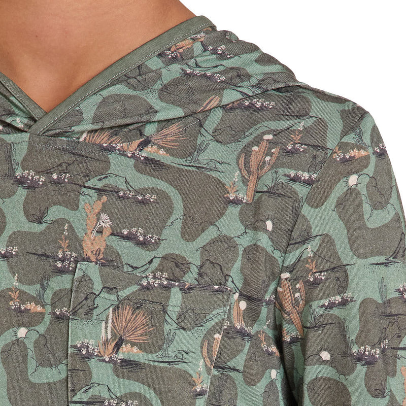 Rock & Roll Denim Boy's Olive Camo Lite Hoodie