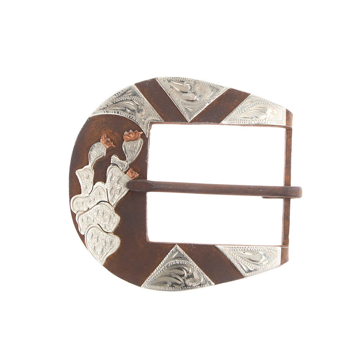 Cowperson Tack Prickly Pear Cactus 1.5in Buckle and Keeper
