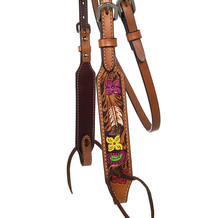 Rafter T Ranch Company Hand Painted Floral Browband Headstall