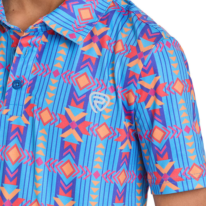 Rock & Roll Denim Boy's Sapphire Southwestern Polo