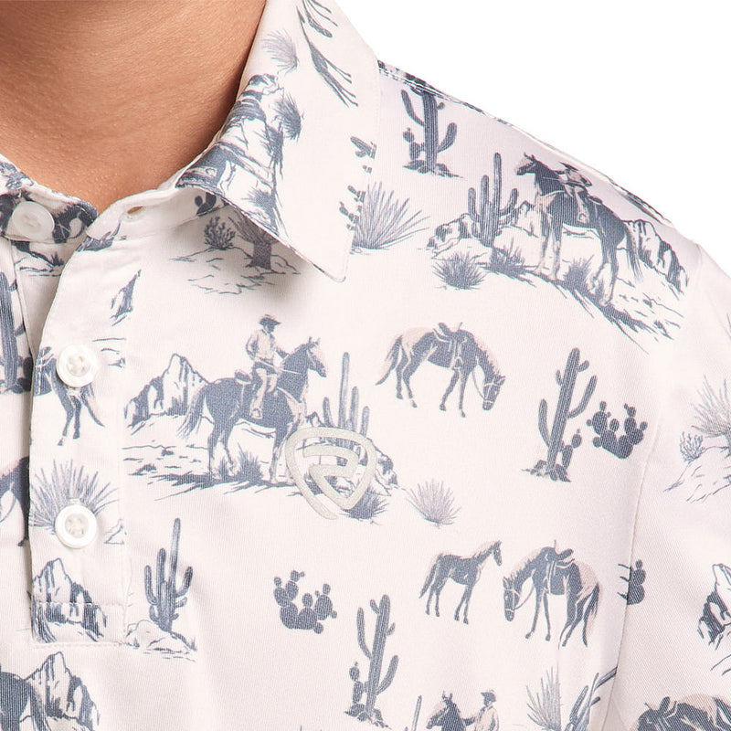 Rock & Roll Denim Boy's Natural Landscape Polo